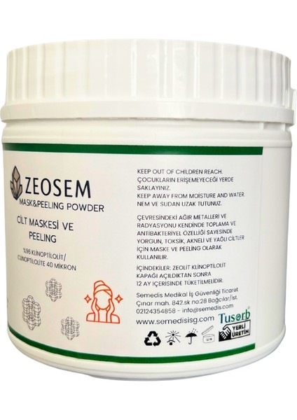 Zeosem Zeolit Cilt Maskesi ve Peeling 400GR fırsatları