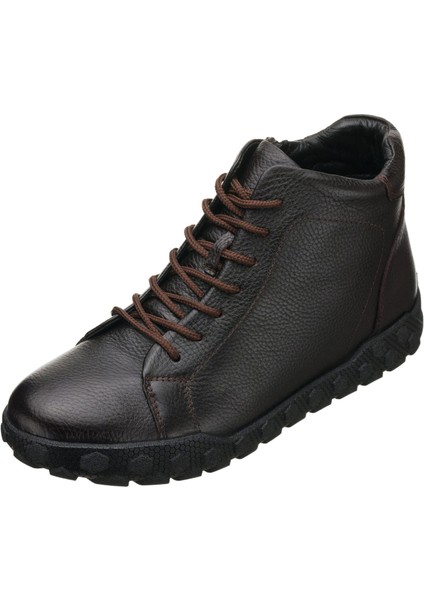 CK201 Kahve Dana Derisi Erkek Bot Rahat Geniş Kalıp Özel Seri