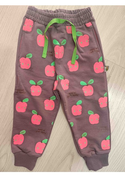 Kız Bebek Elma Desenli Tek Alt