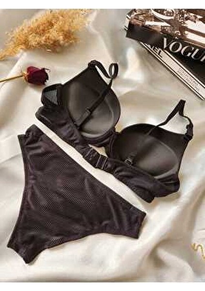 Kadın İç Giyim Basic Desenli Sütyen Takımı Yumuşak Kumaş ve Destekli