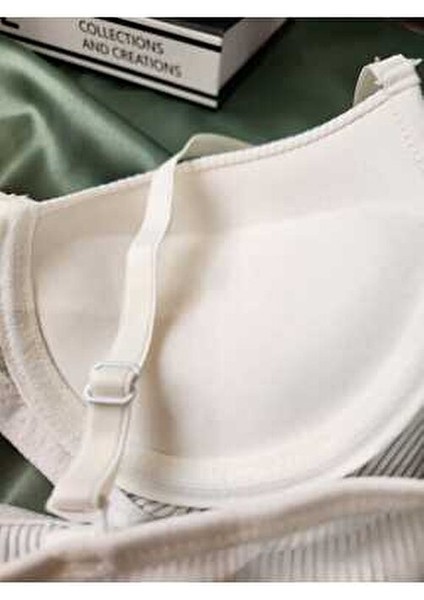 Basic Desenli Kadın Sütyen Takımı Tam Dolgulu Konforlu Tasarım ile