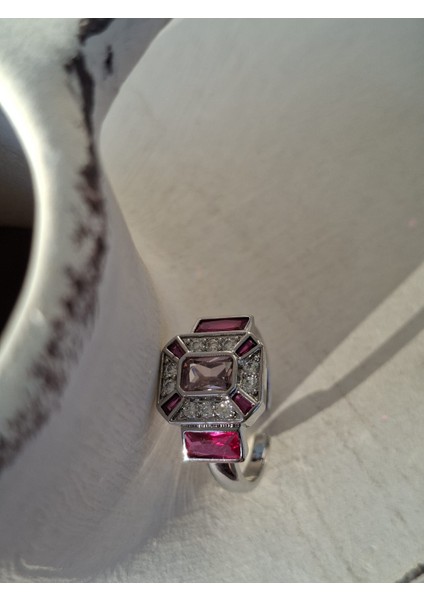 Kare Montür Pembe Taş Yüzük fırsatları