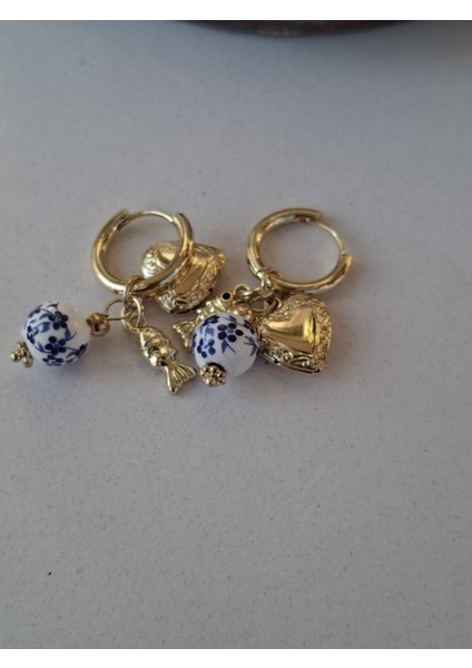 Mavi Tasarım Charm Küpe