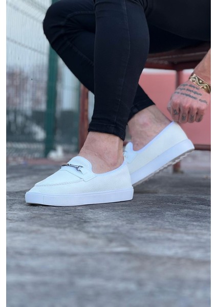 Beyaz Triko Babet Erkek Casual Ayakkabı modelleri