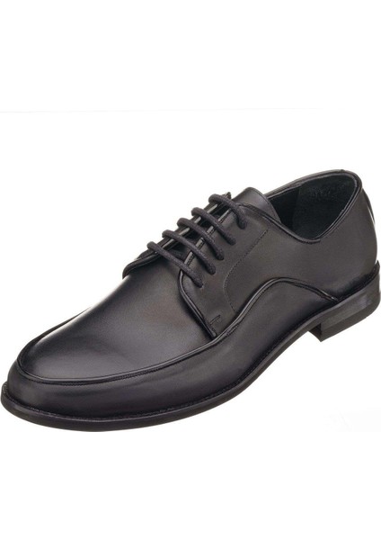 45,46,47,48,49,50 Numaralarda NV2126 Siyah Deri Neolit Taban Büyük Numara Erkek Klasik Ayakkabı