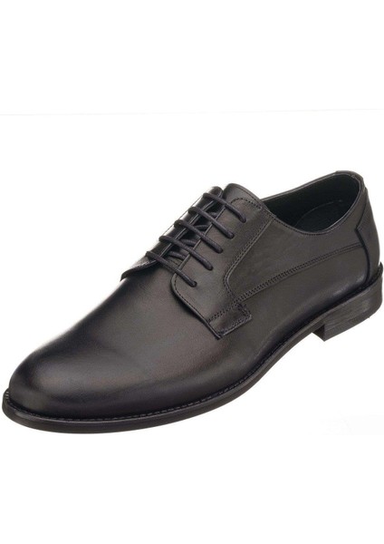 45,46,47,48,49,50 Numaralarda NV1086 Siyah Deri Neolit Taban Büyük Numara Erkek Klasik Ayakkabı