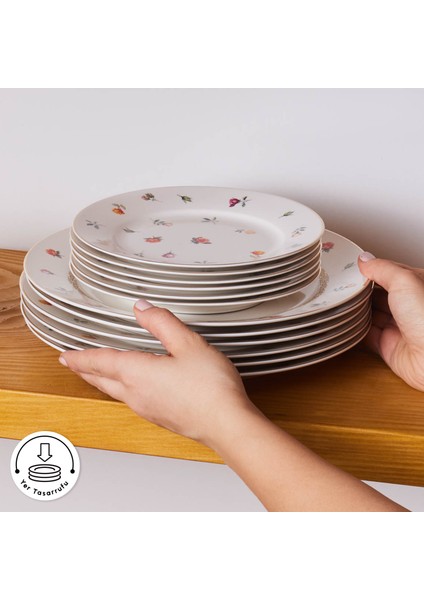 Floret 24 Parça 6 Kişilik Yemek Takımı