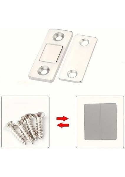 Magnifix 5 ADET SLIM güçlü mıknatıslı kapak tutucu (kapı, çekmece tutucu, çıt çıt)