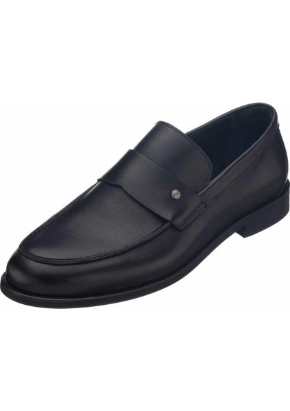 KD0695 Siyah Analin Neolit Taban Üst Kalite Deri Büyük Numara Erkek Ayakkabı