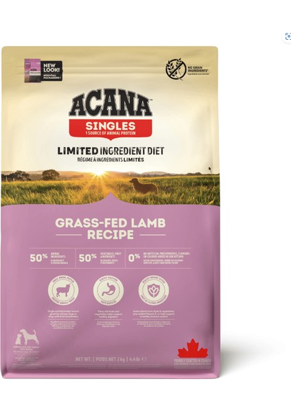 Singles - Grass-Fed Lamb Köpek Maması 2kg - Tüm ırk ve yaşam evreleri için modelleri
