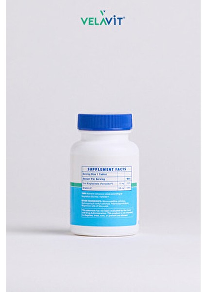 V-Iron & Vitamin C 30 Tablet Vegan Besin Takviyesi, Gluten ve Şekersiz fırsatları