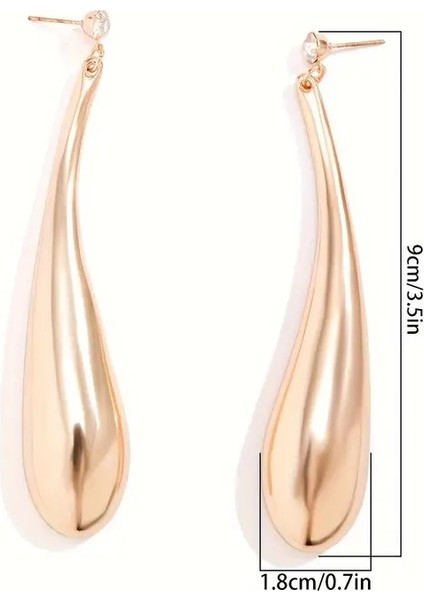 Altın Kaplama Damla Model Büyük Kolye Küpe Seti Tasarım Takı Seti fırsatları