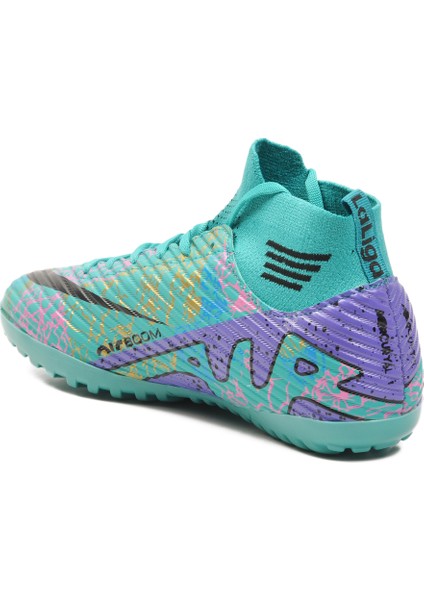 Turkuaz-Mor Çoraplı Erkek Halı Saha Ayakkabısı Air 565 M fırsatları