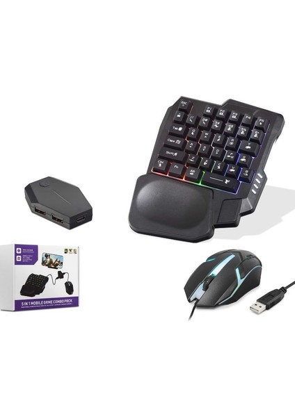 Pubg Mobile Klavye Mouse Konsol Dönüştürücü Siyah Andorid Uyumlu Nodar ND762
