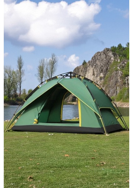 6 Kişilik Çift Katmanlı Otomatik Kurulum Gölgelikli Kamp Çadırı 220X250X160CM modelleri
