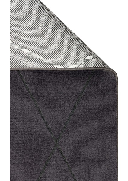 Urban URB 03 Siyah Gri Etnik Desenli Polyester Halı Yumuşak Doku, Toz ve Hav Vermeyen Modern Tasarım modelleri