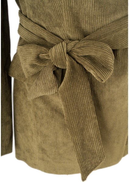 Fitilli Kadife Beli Kuşaklı Ceket indirimleri