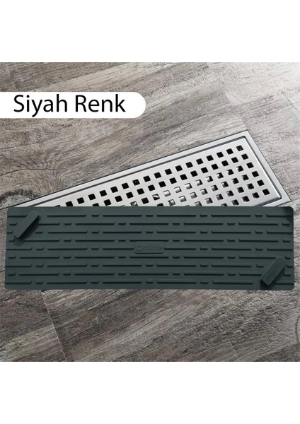 Siyah Renk Uzun Model Kötü Koku Önleyici Silikon Mat Banyo Mutfak Lavabo Balkon Gider Tıpası Kapağı indirimleri