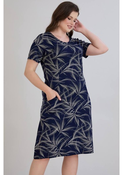Kadın Sumru Cepli Kuplu Kısa Kol Lacivert Elbise fırsatları