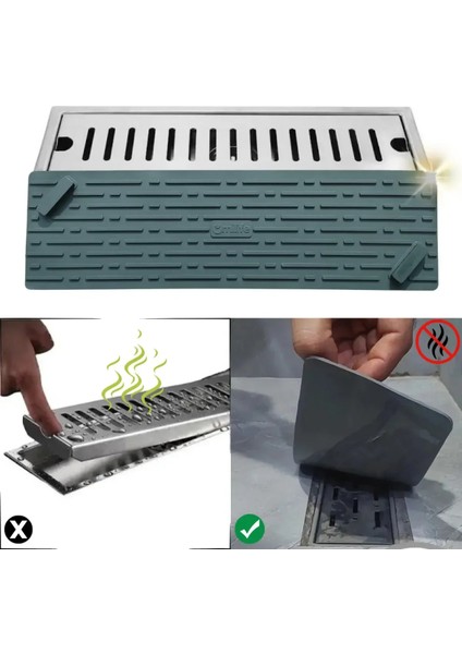 Gri Renk Uzun Model Kötü Koku Önleyici Silikon Mat Banyo Mutfak Lavabo Balkon Gider Tıpası Kapağı modelleri