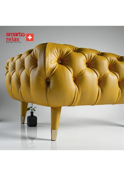 Swiss Style Puf, Babyface Kaplama, 110X45X40 Cm, Ahşap Ayaklı, Kapitone fiyatları