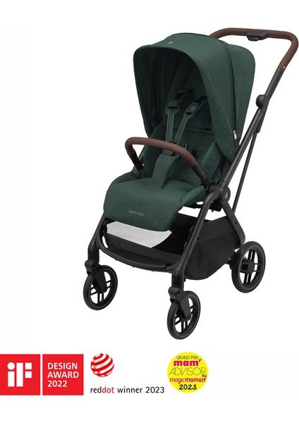 Leona2 Çift Yönlü Uzatılabilir Sırt Desteği Tam Yatabilir Bebek Arabası Twillic Green