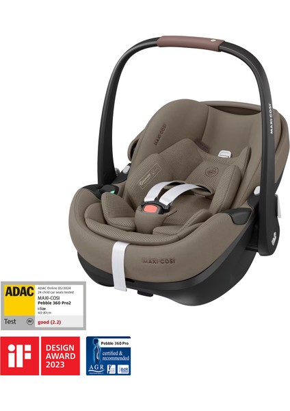 Pebble Slidetech Tam Yatabilen 0-13 kg Ana Kucağı ve Oto Koltuğu Twillic Truffle