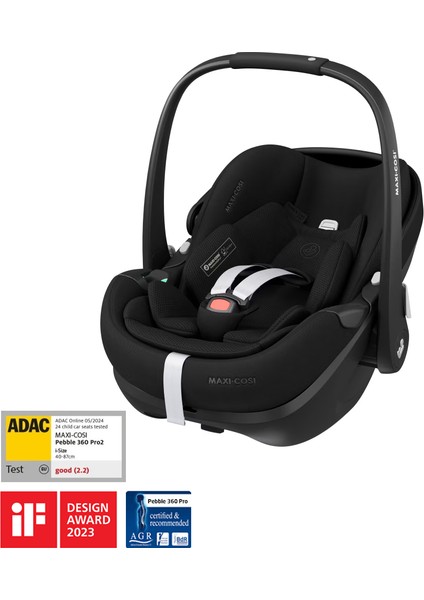 Pebble Slidetech Tam Yatabilen 0-13 kg Ana Kucağı ve Oto Koltuğu Twillic Black