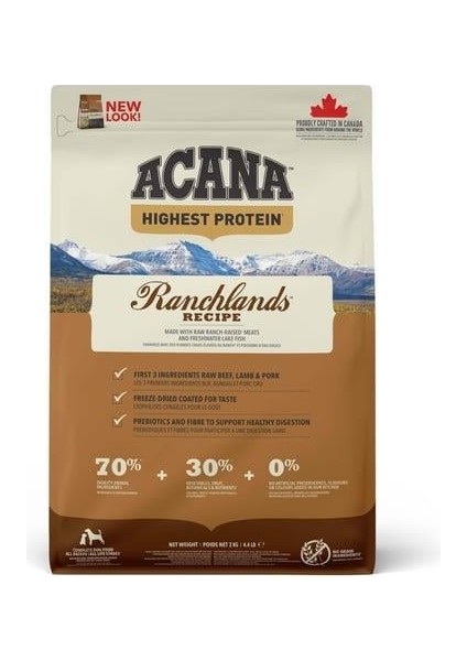 Ranchlands Tahılsız Köpek Maması 2 Kg Tüm Irklar İçin Yüksek Proteinli Doğal İçerik fiyatları