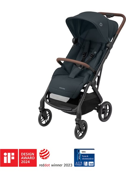 Soho Kompakt Seyahat Sistem Olabilen Otomatik Katlanan Bebek Arabası Essential Graphite