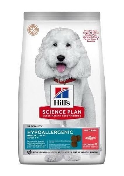 Hypoallergenic Medium Adult Somonlu Tahılsız Orta Irk Yetişkin Köpek Maması 2.5 Kg modelleri