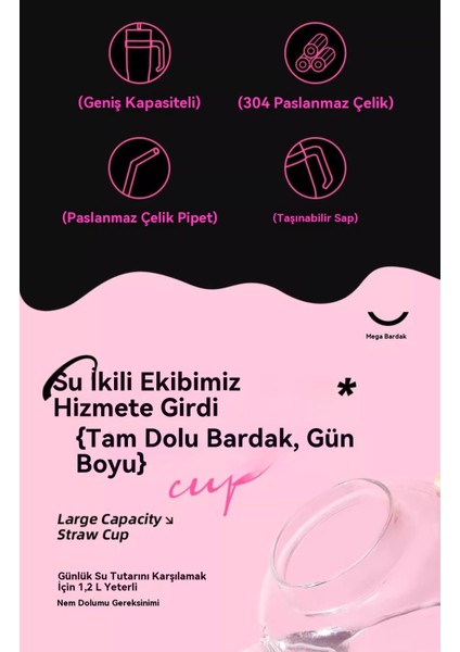 Büyük Kapasiteli Paslanmaz Çelik Astar Big Mac Pipetli Termos Bardak (Yurt Dışından) indirimleri