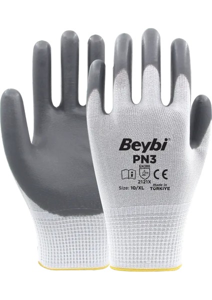 Pn3 Polyester Örme Nitril Eldiven(12 Adet)