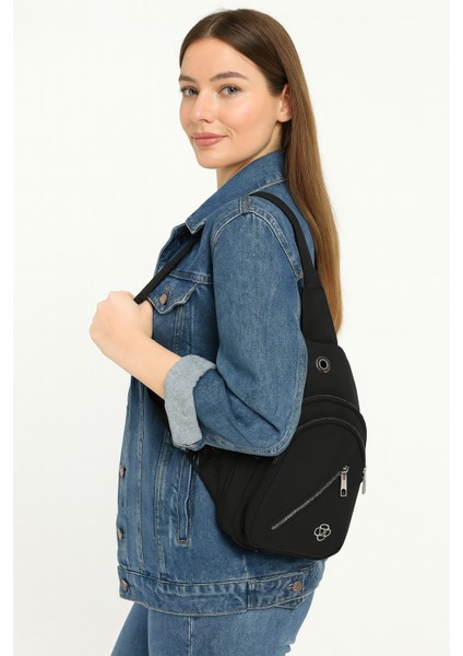 Kadın Siyah Çok Bölmeli Omuz Çantası - Günlük Çapraz Çanta (29X17X6 Cm) indirimleri