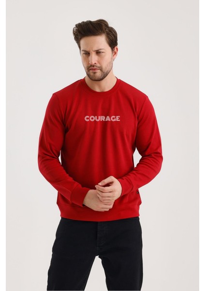 Unısex Baskılı Sıfır Yaka Sweat