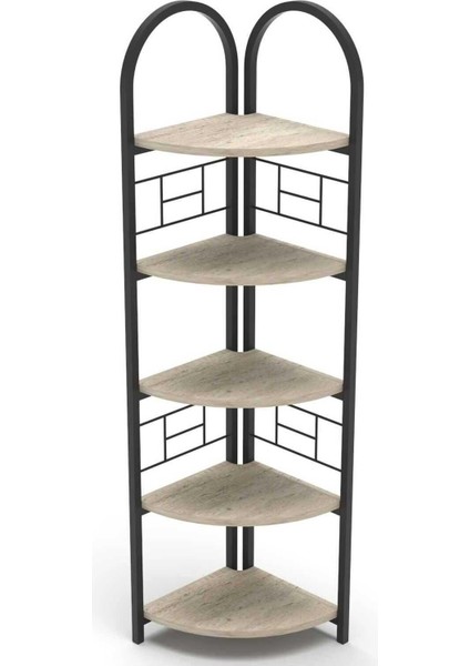 Falez 5 Raflı Metal Köşe Kitaplık Dekoratif Aksesuar Rafı Çiçeklik Salon Dekoratif Çok Amaçlı Raf Traventen modelleri