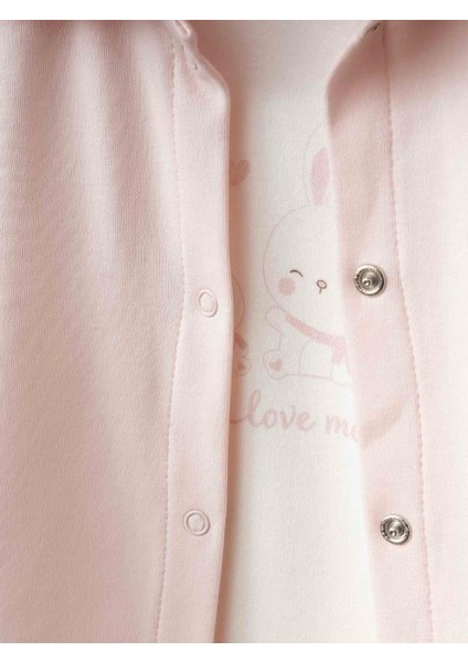 Kız Bebek Organik Pamuklu 3’lü Kapüşonlu Eşofman Takımı modelleri