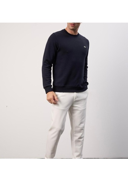 Basıc Bisiklet Yaka Lacivert Regular Fıt Uzun Kol