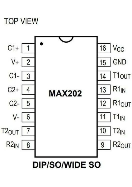 MAX202CD Soıc-16 Smd Rs Seri Protokol Entegresi fiyatları
