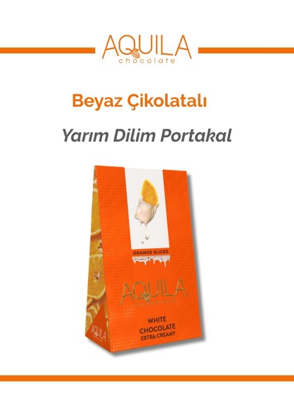 Beyaz Çikolata Kaplı Portakal Dilim - 80GR