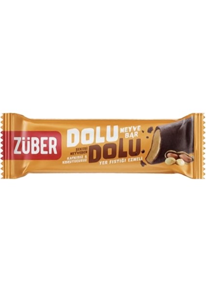 Dolu Dolu Yer Fıstığı Ezmeli Meyve Bar 30 G | Sağlıklı Atıştırmalık | Doğal Enerji ve Lezzet