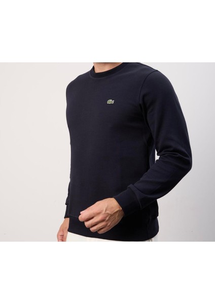 Basıc Bisiklet Yaka Lacivert Regular Fıt Uzun Kol indirimleri