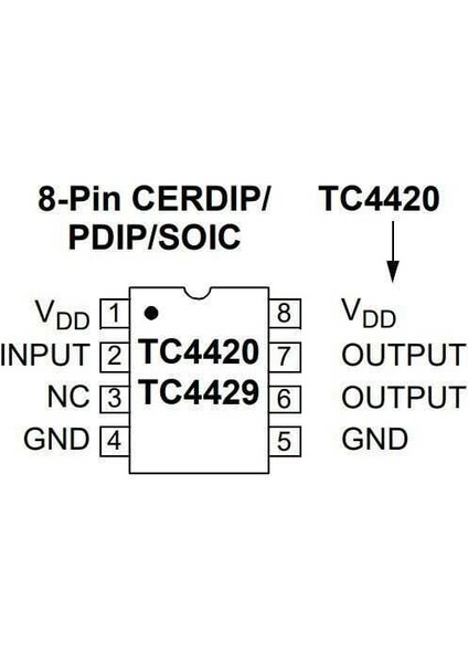 TC4420 Soıc-8 Mosfet Sürücü Entegresi 5 Adet fiyatları
