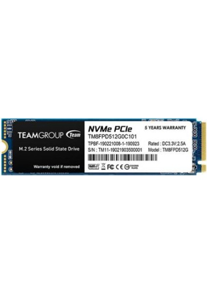 512GB MP33 Pro 2400-2100MB-S Nvme Pcıe GEN3X4 M.2 SSD Disk TM8FPD512G0C101