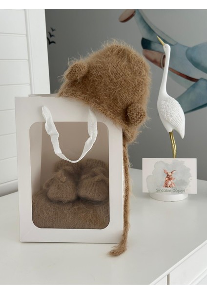 Hoşgeldin Bebek Yenidoğan Hediye Kutusu Kıyafet Takımı Seti Triko Tulum Hastane Çıkışı