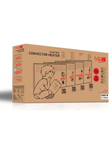 Ivigo Isıtıcı, EPK4570H10 B Ayaklı Ivigo 1000 Watt Hareket Sensörlü Konvektör Isıtıcı indirimleri