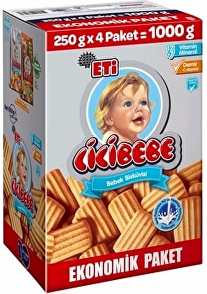 Cicibebe Bebek Bisküvisi 1000 g x 2 Adet 12 Aydan Büyük Bebekler İçin Lezzetli Atıştırmalık modelleri