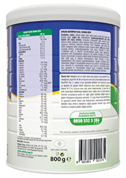 2 Devam Sütü Nutripro Plus 800 gr 3 Adet 6 Aydan İtibaren Sütlü Bebek Mamaları indirimleri