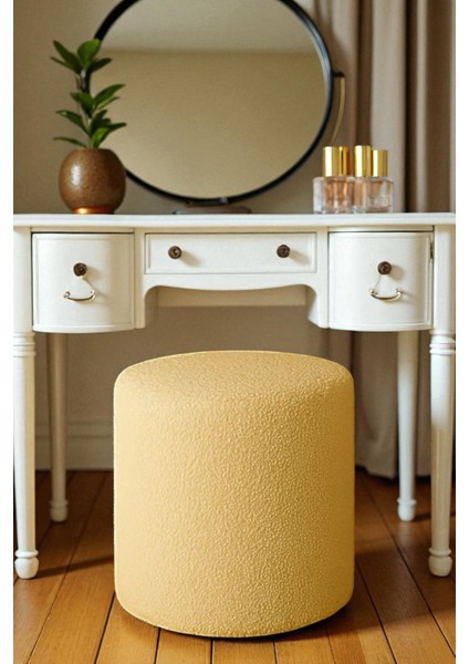 Puf Norway Iskandivian Çok Amaçlı Teddy Silindir Puf Bench Koltuk Tabure 42*41