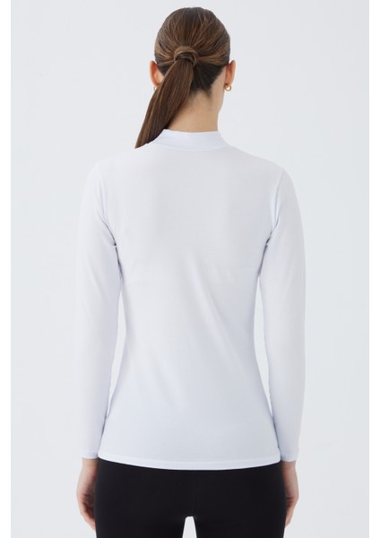 Balıkçı Yaka Uzun Kol Kadın Body T-Shirt 2047